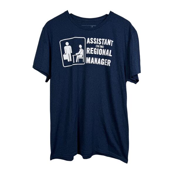 The Office Assistant Logo Blue Graphic Tee Size L - Picture 2 of 6